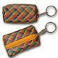 Multi-Colored Plaid Globi 3D Lenticular Key Chain Purse (Stock)